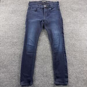 Express Jeans Womens 4R Supersoft Super‎ Skinny Mid Rise Stretch Dark Wash Denim